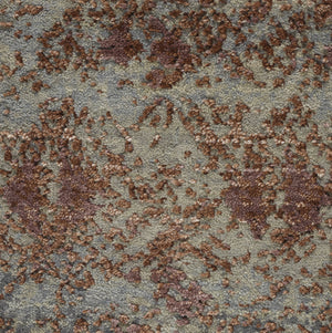 Heredity Donker Koper Schots Tapijt – Wol & Bamboezijde – Handgeknoopt (100 knopen)