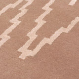 Vloerkleed roze van wol en viscose – Paris Ikat – detail van de weving