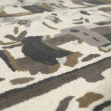 Teppich Beige Braun aus Wolle und Viskose – Paris Diversity – Detail der Webstruktur