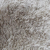 Teppich Grau Hochflor aus Viskose – Milano – Detail der Webstruktur