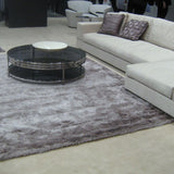 Teppich Grau Hochflor aus Viskose – Milano, im Wohnzimmer (2)