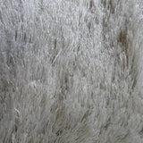 Light Grey Shaggy Polyester Rug – Berka – close-up of the weave