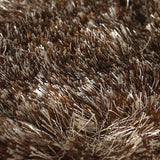 Tapis marron à poils longs – Poils Longs Moelleux Berka : détail du tissage