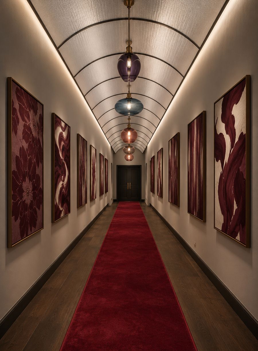 Pacs - 5570-111 : Grand Tapis Uni Rouge Brillant et Soyeux (Haute Résistance)