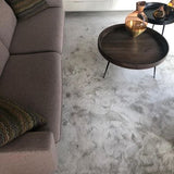 Alfombra de pasillo gris de poliamida 70x300 – Pacs, en un salón