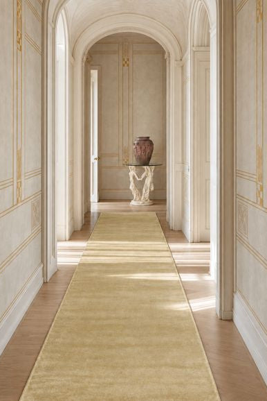 Tapis de couloir Uni Or clair Brillant et Soyeux (Haute Résistance) - Pacs (80x... et 70x...)