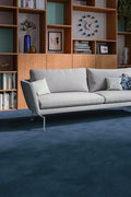 Tapis rond bleu pétrole en polyamide 150R – Affinal