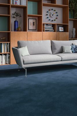 Tapis de salon ou couloir Bleu pétrole en polyamide - Affinal (75x.., 80x.., 100x220 et 100x255)