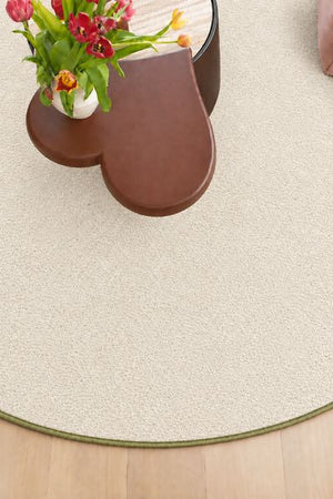 Tapis plat Crème en Polyamide Style Contemporain avec ou sans surjet coloré - Clarity (100x150, 100x200, 140x200, 160x230, 200x200..)
