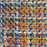 Alfombra multicolor tartán de lana – Moisson – detalle del tejido