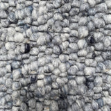 Tapis gris en laine – Looping : détail du tissage (2)