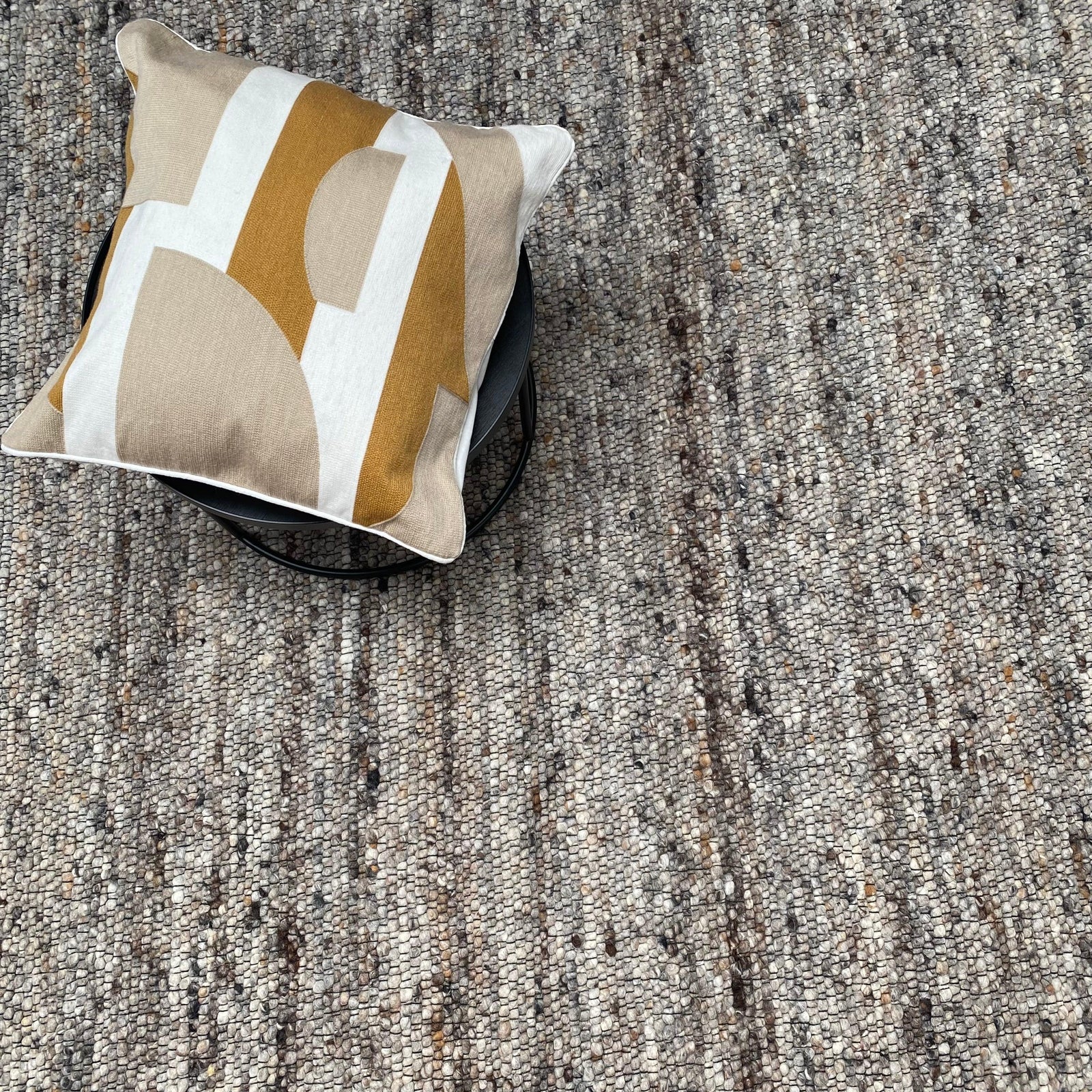 Tapis Looping– Boules de Laine Naturelle Tissé Main - Tapis Contemporains à Prix Outlet - Bel-Deco