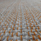 Tapis gris et orange en laine et viscose – Hamilta : détail du tissage