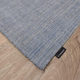Teppich Grau und Blau aus Wolle und Viskose – Hamilta – Detail der Kante