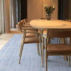 Alfombra gris y azul de lana y viscosa 300x400 – Hamilta