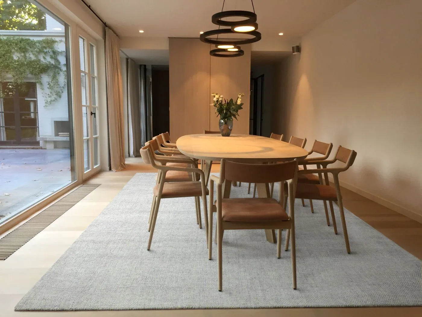 Hamilta - tapis gris clair et jaune en laine, viscose et polyester - Tapis Contemporains à Prix Outlet - Bel-Deco