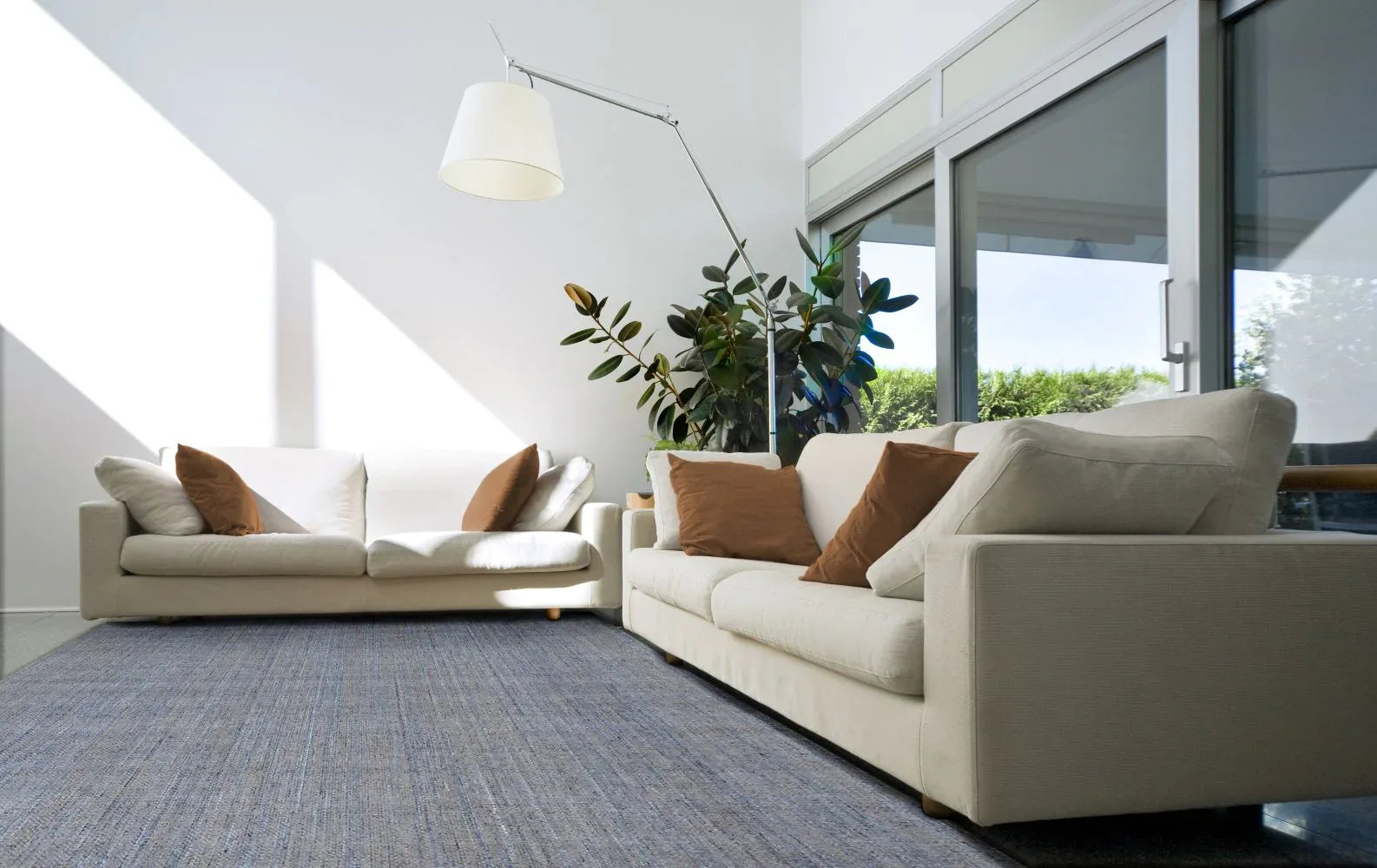 Hamilta - tapis gris et beige en laine, viscose et polyester - Tapis Contemporains à Prix Outlet - Bel-Deco