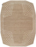 Vloerkleed beige van wol en viscose 250x330 – Signature