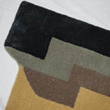 Vloerkleed meerkleurig van wol en viscose – Signature – detail van de rand