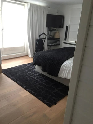 Harmony - Donkergrijs wollen en viscose vloerkleed - Moderne vloerkleden tegen outletprijzen - Bel-Deco