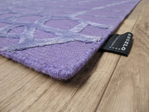 Harmony - Paars en blauw wollen en viscose vloerkleed - Moderne vloerkleden tegen outletprijzen - Bel-Deco