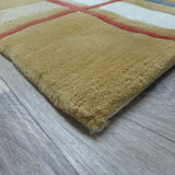 Tapis multicolore en laine – Indiana : détail de la bordure