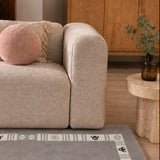 Grey Wool Rug – Senegal, in a living room