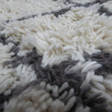 Teppich Weiß und Grau Berber aus Wolle – Zaghouan – Detail der Webstruktur
