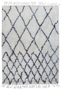 Alfombra bereber blanca y gris de lana 120x170 – Zaghouan
