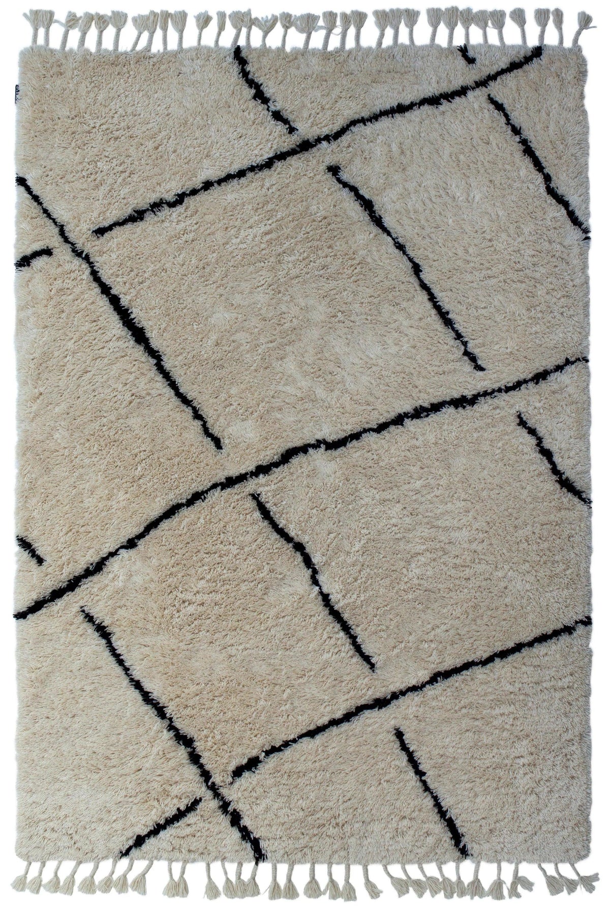 White Berber Wool Rug – Zaghouan – full view of the rug