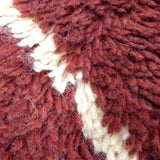 Alfombra bereber roja de lana – Zaghouan – detalle del tejido