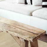 Beige Berber Wool Rug – Boumia, in a living room