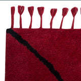 Berber vloerkleed rood zwart van wol 170x240 – Boumia