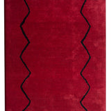 Berber vloerkleed rood zwart van wol 170x240 – Boumia