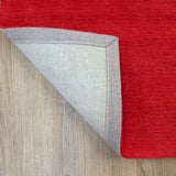 Red Berber Wool Rug – Boumia – back of the rug