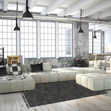 Vloerkleed grijs berber van wol 200x300 – Boumia