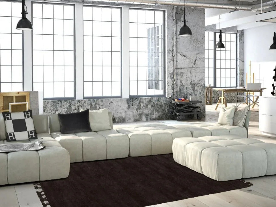 Tapis Boumia Marron – 100% Laine de Nouvelle-Zélande – Style Berbère Tufté Main - Tapis Contemporains à Prix Outlet - Bel-Deco