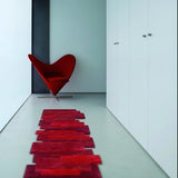 Red Wool Runner Rug – Mola, in a hallway