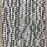 Vloerkleed zwart-wit geometrisch van wol 120x170 – Alpine