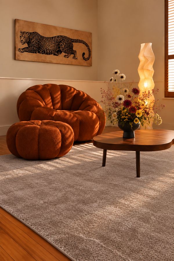 Tapis de chambre ou salon Taupe en polyamide - Affinal (100x170, 140x200, 150x200 180R et 192x195)