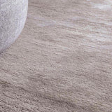 Vloerkleed beige effen van wol – Bhurkan – detail van de weving