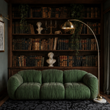 Tapis floral noir en laine et viscose – Sydney, dans un salon