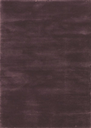 Tapis violet brillant et soyeux fait main en viscose – vue de face, texture lisse et éclatante