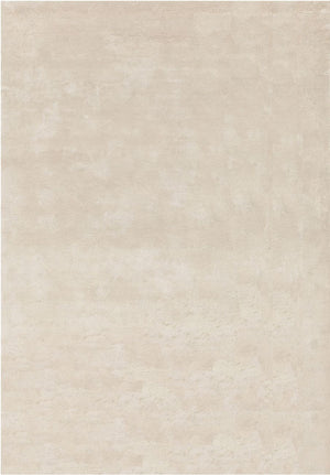 Grand tapis ivoire brillant en bambou fait main, vu de face, texture lisse et élégante