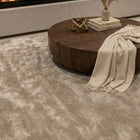 Teppich Beige Rund aus Viskose 100R – Annamitique