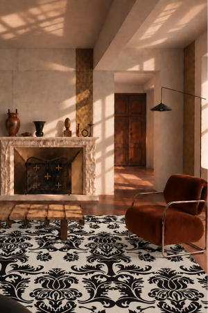 Emporio Rug – [Pattern: Damask / Tiger / Geometric] – 100% Wool, Hand-knotted, Nepal