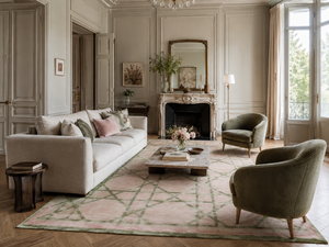 London Cannage 640-CAN4761:Tapis Haut de Gamme en Laine & Viscose