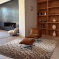 Brown and Grey Leather Rug 170x240 – Sparkless