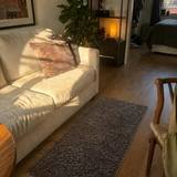 Brown Polypropylene Rug – Magnificent, in a living room