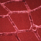 Alfombra roja de lana y viscosa – Harmony – detalle del tejido